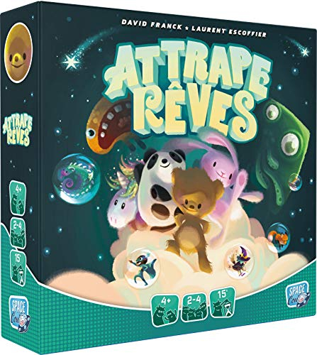 Amodee - Attrape REVES – Jeu de Société Enfant dès 4 Ans – As d’Or 2020 Jeu Enfant - Développe Sens de l'Observation & Imagination – Variante dès 3 Ans – 2 à 4 Joueurs – 15 Min - Space Cowboy