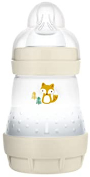 MAM Easy Start Anti-Kolik-Flasche mit SkinSoftTM Silikon Sauger, 0+ Monate, 160 ml, Neutral