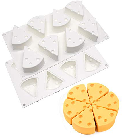 XiaoShenLu Stampo in silicone Stampo a Ciambella per Bigné,Pudding e Cubi di Ghiaccio, Muffa da Forno, 8 Fori Forma di Piccoli Formaggi