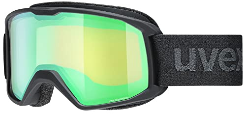 Uvex elemnt FM Skibrille, black matt/green-LGL, one size