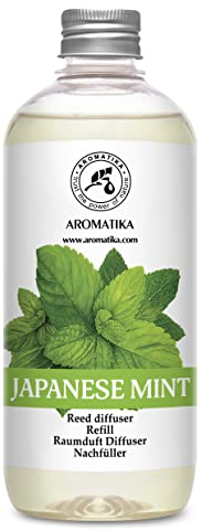 Raumduft Diffuser Nachfüller Japanische Minze 500ml - Nachfüller für Duftdiffusor - Reed Diffuser Refill - Raumbeduftung - Zimmerduft Diffuser Nachfüllen - Raumduft Nachfüller - Raumluft