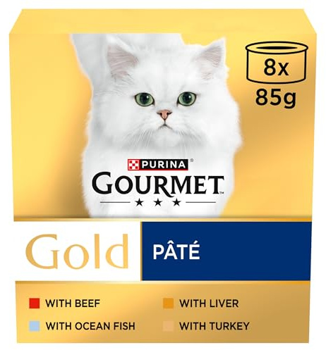 GOURMET Gold Pate Recipes Wet Cat Food 8x85g (Pack of 6)