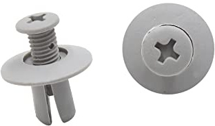 A ABSOPRO Remaches Coche Puerta Parachoques Empuje Clip 8mm Plástico Gris (Juego de 100)