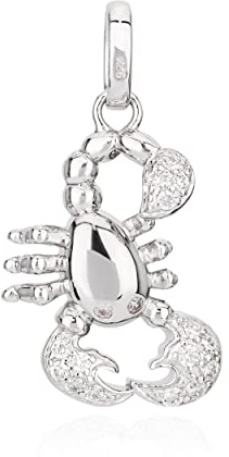NKlaus Kettenanhänger Sternzeichen Skorpion 925 Silber Zirkonia Weiß Horoskop Zodiak 11277