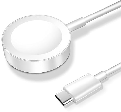𝟐𝟎𝟐𝟔 𝐔𝐩𝐠𝐫𝐚𝐝𝐞𝐝 Magnetic Charging Cable for Apple Watch Charger,[USB C Port] Wireless Charging Cable Compatible with iWatch Series Ultra/10/9/8/7/6/SE/SE2/5/4/3/2[3.3FT/1M]-White