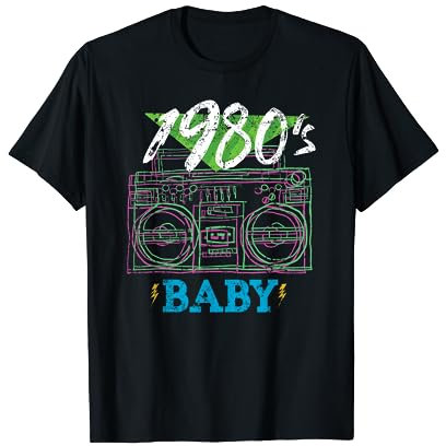 1980er Jahre Baby 80er Jahre Retro Radio 80er Jahre Vintage Party Kostüm T-Shirt