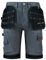 WrightFits Men Pro Builder Work Shorts - Grey - Heavy Duty Safety Combat Cargo Summer Shorts – Multi Holster Pockets - Triple Stitched Durable Workwear (30W)