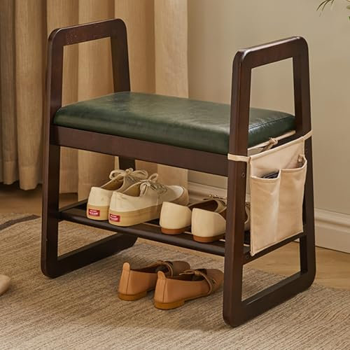 Eingangsbank Schuhbank Mit Armlehnen Für Ältere Väter/Mütter Für Schlafzimmer Wohnzimmer Schmutzraum Schuhbank Mit Sitzfläche Schuhregal Schuhschrank Mit Sitzbank Sitzbank Flur Garderobenbank Polsterb