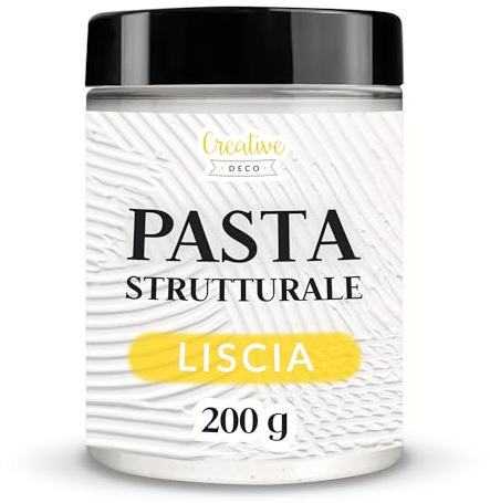 Creative Deco Smidig Texturpasta 250g Vit Fin Pasta för Konstprojekt För Akrylmålning Lätt att Applicera med Spatel För 3D-Effekter, Strukturer, Texturer