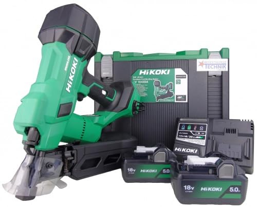 Hikoki Akku Dachpappnagler NV1845DA 25-45mm 18V 2x BSL1850MA für Dachpappnägel HSC4
