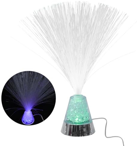 HOMSFOU Optische Faserlampe Schreibtischleuchte Mit Automatischem Farbwechsel Led Nachtlampe Für Wohnzimmer Schlafzimmer Und Wohnungsdekoration 12.60 X 3.15 X 3.15 in