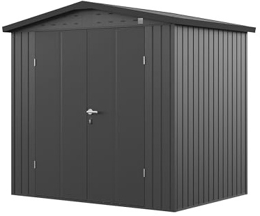 GFP Primeyard Gerätehaus Metall Gartenhaus 210x150x205 cm Geräteschuppen Satteldach anthrazit