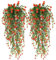 2 Piezas Flores Artificiales Colgantes, 76cm Flores Artificiales Decoracion Exteriores, Planta Colgante Artificial, Hojas Artificiale Decoracion Colgante, Para Interiores Y Exteriores, 76,2x25x15cm