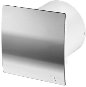 Chrome 160mm Turbo Bathroom Extrator Fan With Timer IPX4 Wall Ceiling Fan Fast Flow Energy Effecient