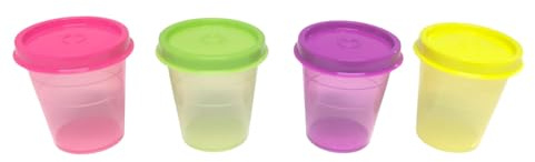 Tupperware Kylskåps Wichtel Midgets 60ml Mini Set Liliputbecher Wichtelbecher Minis (färgad 4-pack)