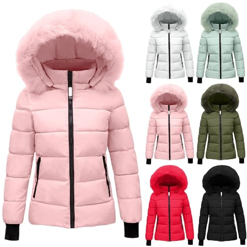 Quilted Jacket Womens Quilted Jacket Womens Winter Jackets for Women UK Women's Warm Thicken Puffer Jackets Women Padded Coats Long Sleeve Full Zip Hoodie With Hood Outdoor Skiing Coats