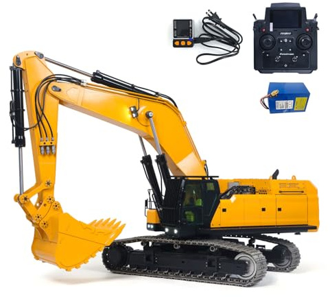 TOUCAN RC HOBBY 1/12 RC Hydraulischer Schwerbagger 395F Metallfernbedienung Bagger Fertiges Erwachsenenmodell 1,0 l Doppelpumpe Paladin PL18EV LITE Radio