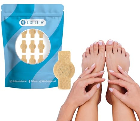 DOLCCIA Parches Antihongos para Uñas Pies, Tratamiento Natural para Hongos en Uñas de los Pies y Manos, Elimina onicomicosis o micosis de la uña, Alivio Eficaz de Picor, Color Amarillento y Mal Olor