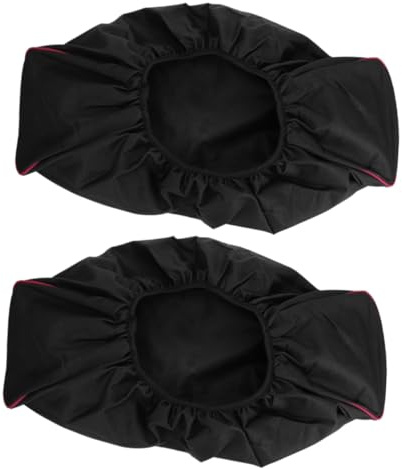TEHAUX 2pcs Heavy Duty Electric Winch Covers Breathable Oxford Fabric with Elastic Band Secure Fit Outdoor Protection for Rv and Vehicle Winches
