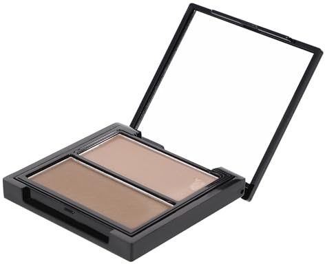 Housoutil 2-farben Schimmer Highlighter Puderpalette Kompakte Hautpuderpalette mit Nasenschattenpuder und Aufhellendem Bronzer Puder Make Up zum Konturieren und Highlighten Leichtes Puder