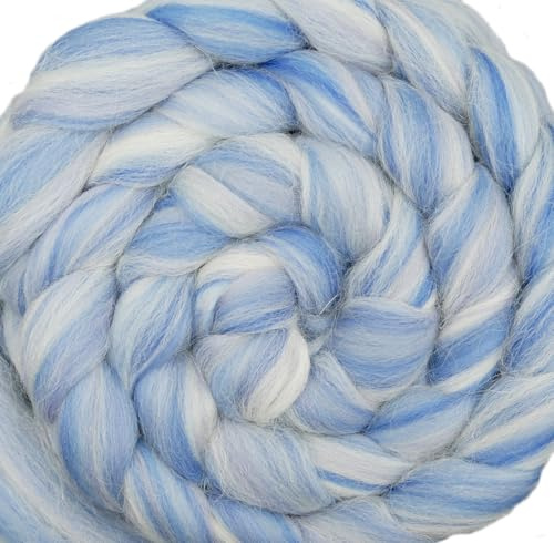 Kammzug Merino, Bluefaced Leicester, Alpaka (sky) 100g Spinnfasern, Filzwolle, Spinnwolle, Wolle zum spinnen, filzen, weben, BFL
