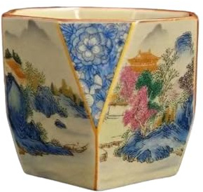 JCVBN - Taza de té octágono de porcelana de 160 ml, taza de té antigua, jarra de agua, taza de fragancia para degustación de té