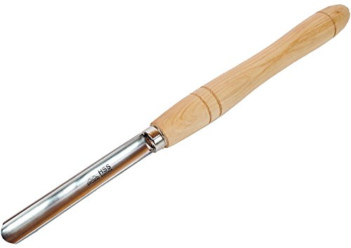 STUBAI HSS-Schruppröhre 27 mm für Drechsler – Grob- und Feinschruppen von Längsholzkanteln: Breite Schneidenkante für sicheren Faserverlauf, schneller Spanabtrag, saubere Vor- und Endbearbeitung