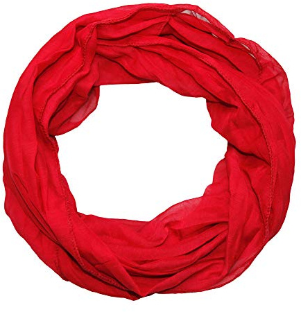 beybey® Modischer Schlauchschal Damen - Praktischer Loop Schal für vielseitige Styles - Loop Schal Damen (rot)