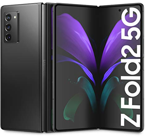 Samsung Galaxy Z Fold2 5G, faltbares Handy ohne Vertrag, flexibles, großes 7,5 Zoll Display, 3 Kameras, ausdauernder Akku, 256 GB Speicher, Handy zum Falten in Schwarz (Generalüberholt)