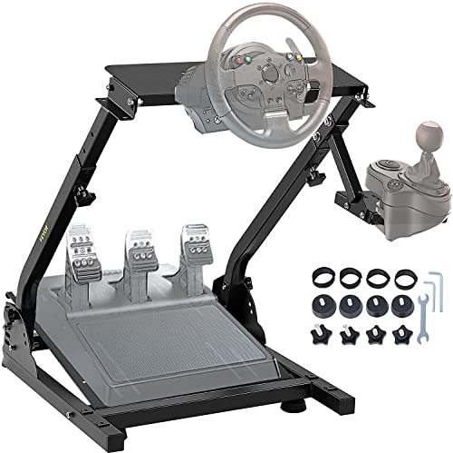 Ner G29 Lenkradständer für Logitech G27 G25 G29 und G920 Lenkrad Gaming Wheel Stand Racing Lenkradständer mit V2 Schalthebelhalterung, Schwarz