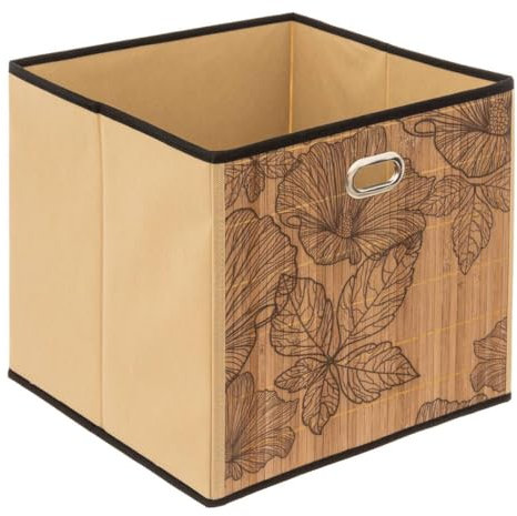 FIVE - Boite de Rangement en Bambou 31 x 31 cm déco Blackflora
