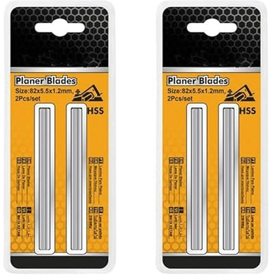 Virsus Lame di ricambio per Pialla 121, con misura 82x5,5x1,2mm, Realizzate in acciaio HSS, lame di ricambio per pialle elettriche, pialletto, ideali per lavori di levigatura del legno (4)