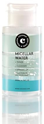 COCUNAT - Agua Micelar 3 en 1 - Limpia, Tonifica y Desmaquilla - Aloe Vera - Lavanda - Apta Pieles Sensibles - Sin Siliconas ni Parabenos - 200 ml