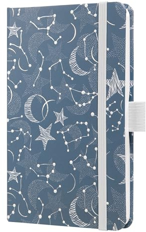SIGEL J5348 Wochenkalender Jolie 2025, Cosmic Fantasy Blue, ca. A6, Hardcover, Gummiband, Stiftschlaufe, Einstecktasche, 174 Seiten, vegan, Buchkalender, Terminplaner
