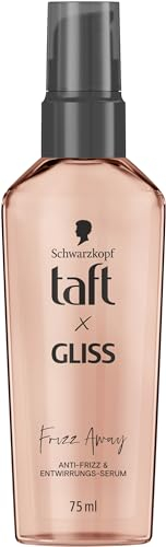 Taft x Gliss Serum Frizz Away (75 ml), Anti-Frizz Haarserum bietet bis zu 24 Stunden Frizz-Kontrolle, sorgt für antistatisches und entwirrtes Haar