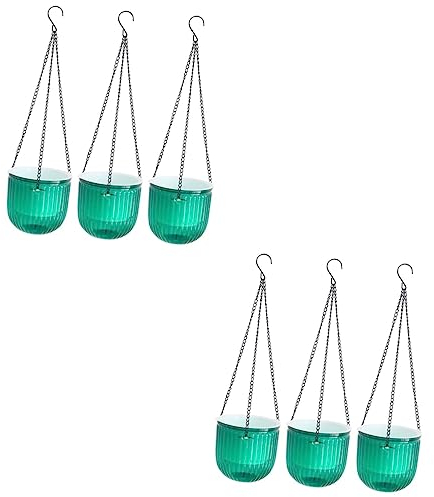 WENFEN Pot de Fleurs en Plastique, 6 pièces, Pot de Fleurs, vases en Verre Transparent, Vase décoratif for Plantes, Vase de Plantation d'eau, Support Mural for Plantes, paniers Suspendus