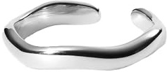 Purelei Nakuna Ring verstellbar 18K vergoldet Edelstahl Damenring – Wasserfestes, modernes geschwungenes Design in Gold Silber Roségold, eleganter Schmuck für alle Anlässe
