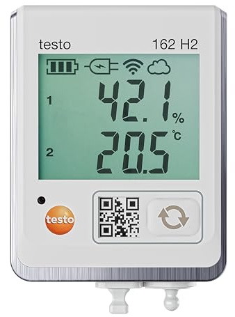 testo 0572 1625 162 H2 Multi-Datenlogger Messgröße Temperatur, Luftfeuchtigkeit inkl. Wandhalterung