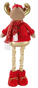 Bambole telescopiche natalizie Ornamento Babbo Natale pupazzo di neve renna figurine decorazione per la casa ristorante decorazioni per feste renne figurine decorazioni per la casa