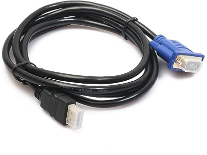 SHINEOFI Cable de Interfaz Digital a Vga Macho de 1,8 M Chapado en Oro para Vídeo 1080p, Adaptador sin Chip Integrado, Compatible con Dispositivos de Salida de Vídeo Independiente,