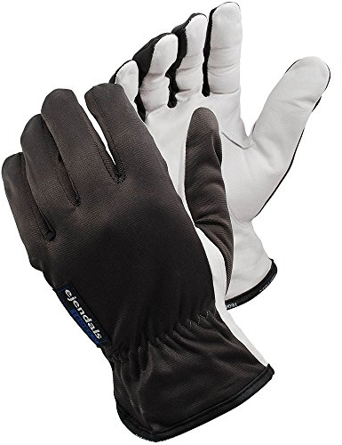 Ejendals Lederhandschuh Tegera 114, Größe 9, 1 Stück, schwarz/weiß, 114-9