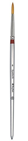 Rayher 3711100 Rundpinsel, Synthetik, Gr. 6, kurzer Stiel