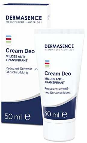 DERMASENCE Cream Deo 50 ml, Deodorante antitraspirante per freschezza di lunga durata, Crema antitraspirante senza coloranti e alcol, Crema deodorante contro la formazione di odori