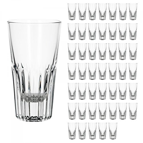 Bormioli Lot de 48 verres Rialto Arosa 160 ml Verre à liqueur Petit verre à whisky Verre à long drink Transparent