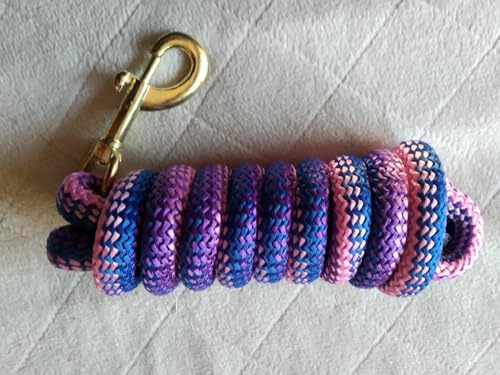 Führstrick Cuckoo rundgeflochten mit Snap Karabiner ca 1,9 m (blau-pink-lila)