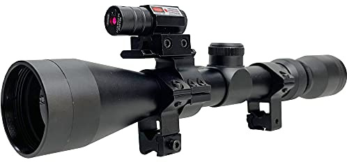 Mirino telescopico tattico 3-9x40 | Mirino sportivo per carabine e fucili ad aria compressa (pallini) e Airsoft con laser