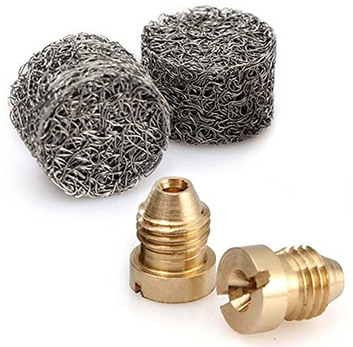 Joywayus Messing-Schaumkanone Öffnung Düse und Edelstahl-Schaumstoffhersteller, Universalgewindespitzen für Schneeschaumlanze, 2 Stück