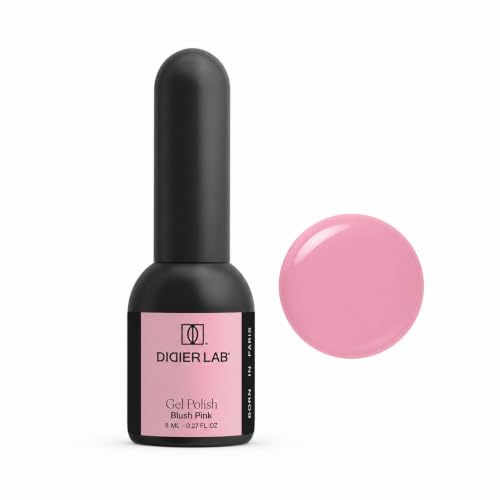 DIDIER LAB - Studios Gel Polish Blush Pink - Produit Professionnel Manucure Pédicure - Pigmentation Riche pour Couverture Complète - Très Brillant - Idéal débutant - Nail Art Ongles Gel LED UV - 8ml