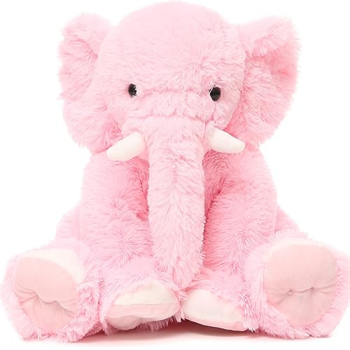 MorisMos Valentinstagsgeschenk Elefant Kuscheltier XXL,50cm groß Elefant Plüschtier Stofftier, Rosa Plüschelefant, liebelingsgeschenk Geburtstag Geschenk für Kinder Baby Mädchen Jungen