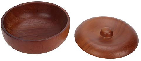 Wooden Shaving Soap Bowl Barber Tool Shaving Barber Shaving Cream with Cover Shave Hair Removal Soap Shaving Cream